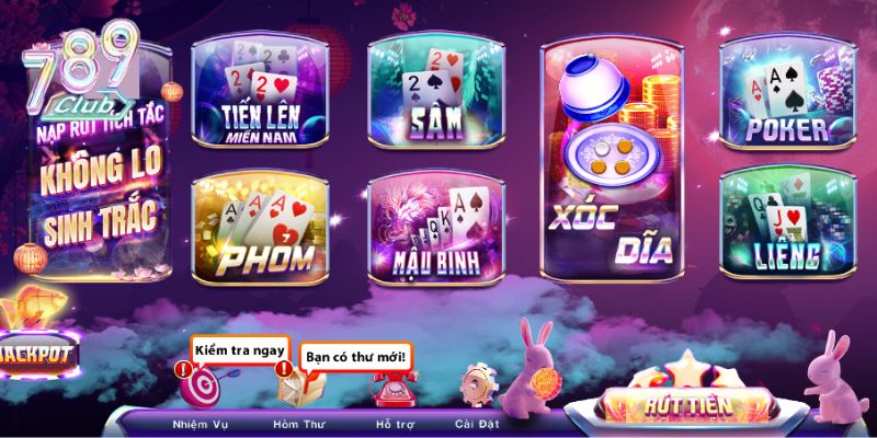 Trải nghiệm kho game bài đỉnh nhất trên 789Club